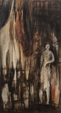 Rabia Zubari, 18 x 36 inch, Oil on Canvas, Figurative Painting, AC-RAZU-007